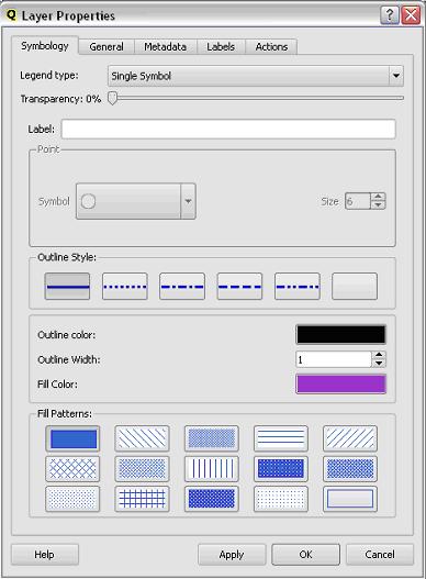 screenshot of Layer Properties window